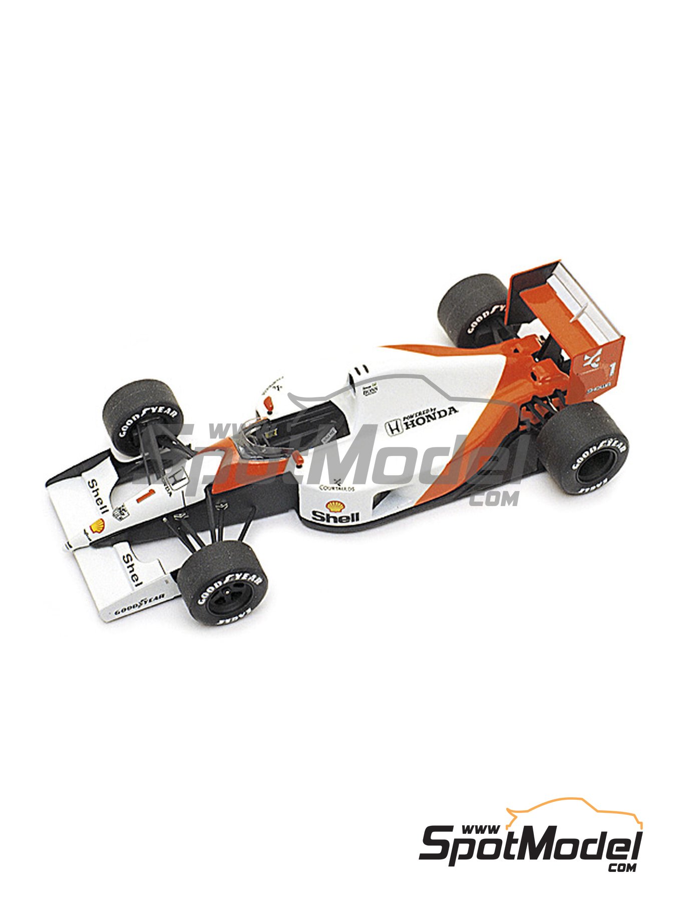 McLaren Honda MP4/6 McLaren Racing Limited Team sponsored by Marlboro -  Monaco Formula 1 Grand Prix 1991. Car scale model kit in 1/43 scale  manufactur